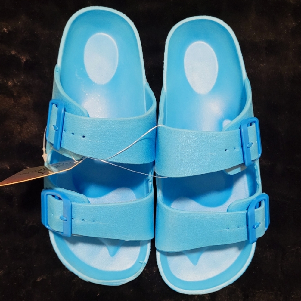 Turquoise Sole Mates 2 Buckle Sandals